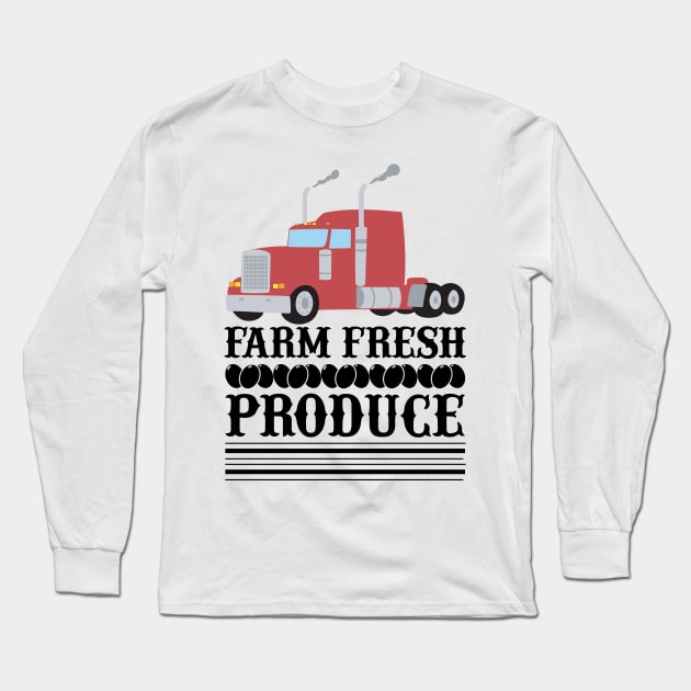 Farm Fresh Produce T Shirt For Women Men Long Sleeve T-Shirt by Pretr=ty